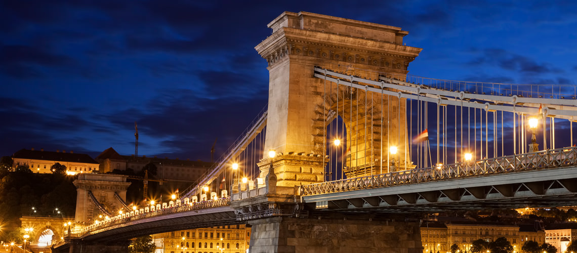 bridge with lights